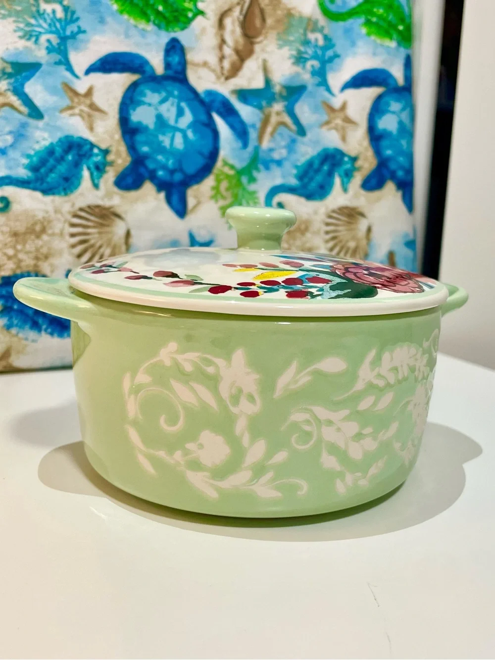 The Pioneer Woman Prairie Signature Mini Stoneware Casserole Dish with Lid